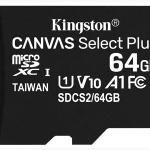 Карта памяти 64GB MicroSD Kingston Class 10 Canvas Select Plus A1 (100 Mb/s) без адаптера