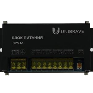 Блок питания Unibrave UB-БП-12V4А-4CH, металл