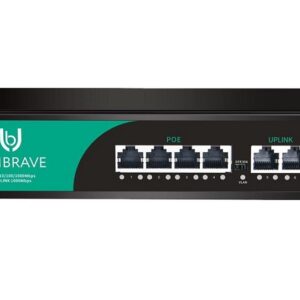 UB-SW-4G2G-65 Base Гигабитный неуправляемый коммутатор Unibrave с 4 PoE-портами 1000 Мбит/с и 2 Uplink 1000 Мбит/с