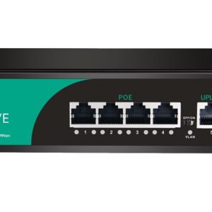 UB-SW-4G1G1SFP-65 Base Гигабитный неуправляемый коммутатор Unibrave с 4 PoE-портами 1000 Мбит/с, 1 Uplink 1000 Мбит/с, 1 SFP