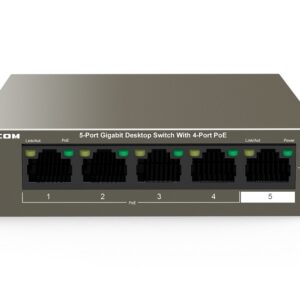 G1105P-4-63W 5-портовый гигабитный PoE коммутатор IP-COM с 4 портами PoE 10/100/1000 Мбит/с, 1 Uplink 10/100/1000 Мбит/с