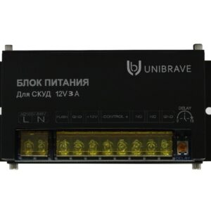 UB-БП-3А (СКУД) Блок питания для СКУД Unibrave UB-БП-3А, металл