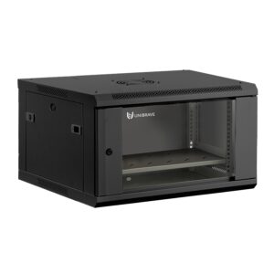 UB-WMC-6U-60/45-GD (B) Шкаф телекоммуникационный настенный 19" 6U, (600*450*370 мм), Unibrave