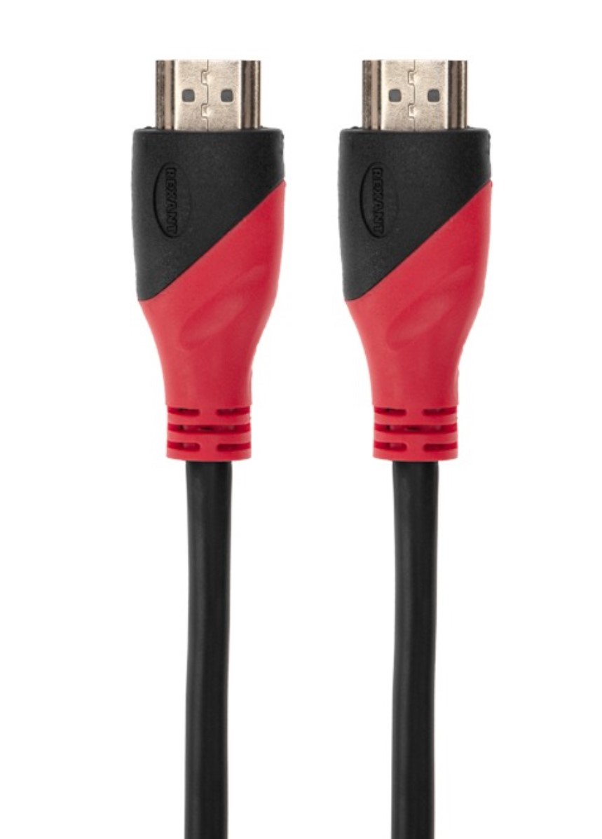 Шнур HDMI - HDMI с фильтрами, длина 3 метра (GOLD) (PVC пакет) REXANT