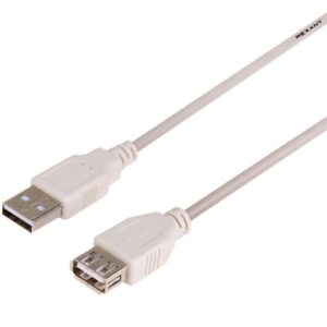 Кабель USB (шт. USB A - гн. USB A) 1.8 метра, серый REXANT
