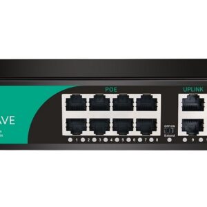UB-SW-8F2G-120 Base Неуправляемый коммутатор Unibrave с поддержкой PoE на 8 портов и 2 Uplink 1000 Мбит/с