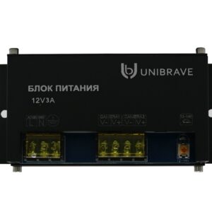 Блок питания Unibrave UB-БП-12V3А-2CH, металл