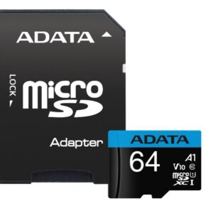 Карта памяти 64GB MicroSDXC UHS-I U1 A-Data Premier UHS-I U1 V10 A1 + ADP (85/25 Mb/s)