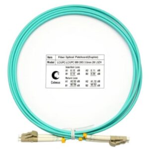 Cabeus FOP-50-LC-LC-2m Шнур оптический duplex LC-LC 50/125 mm OM3 2м LSZH