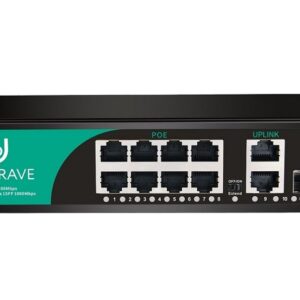 UB-SW-8F2G1SFP-120 Base Неуправляемый коммутатор Unibrave с поддержкой PoE на 8 портов, 2 Uplink 1000 Мбит/с, 1 SFP