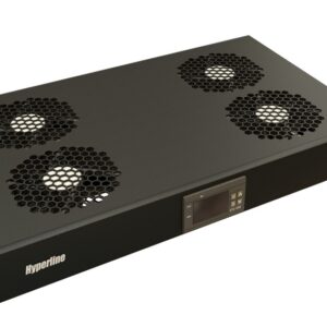 Hyperline TRFA-WB-MICR-4F-RAL9004 Модуль вентиляторный 19", 1U, глубиной 290мм