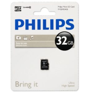 Карта памяти 32GB microSD PHILIPS microSDHC Class 10 (FM32MD45B/97)