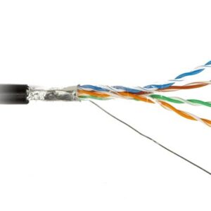 Кабель витая пара Hyperline Cat5e F/UTP, FUTP4-C5E-S24-OUT-PE-BK-500, (500м) экранированная