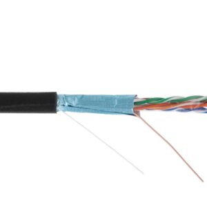 Кабель NETLAN F/UTP 4 пары, Кат.5e (Класс D), 100МГц, одножильный, BC (чистая медь), внешний, PE до